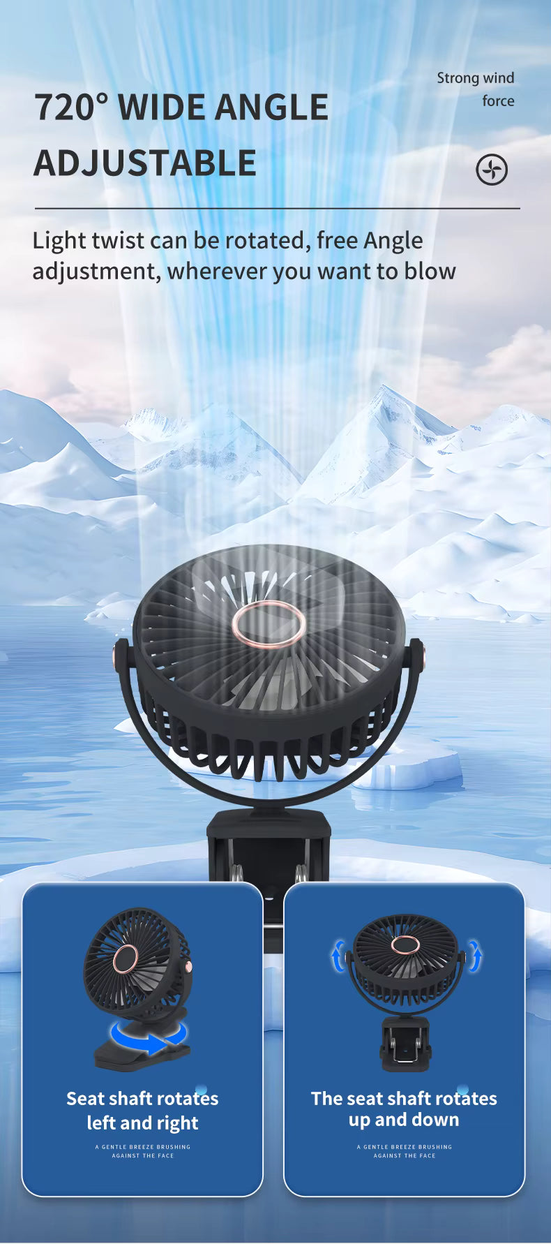 Portable Clip Desk Fan
