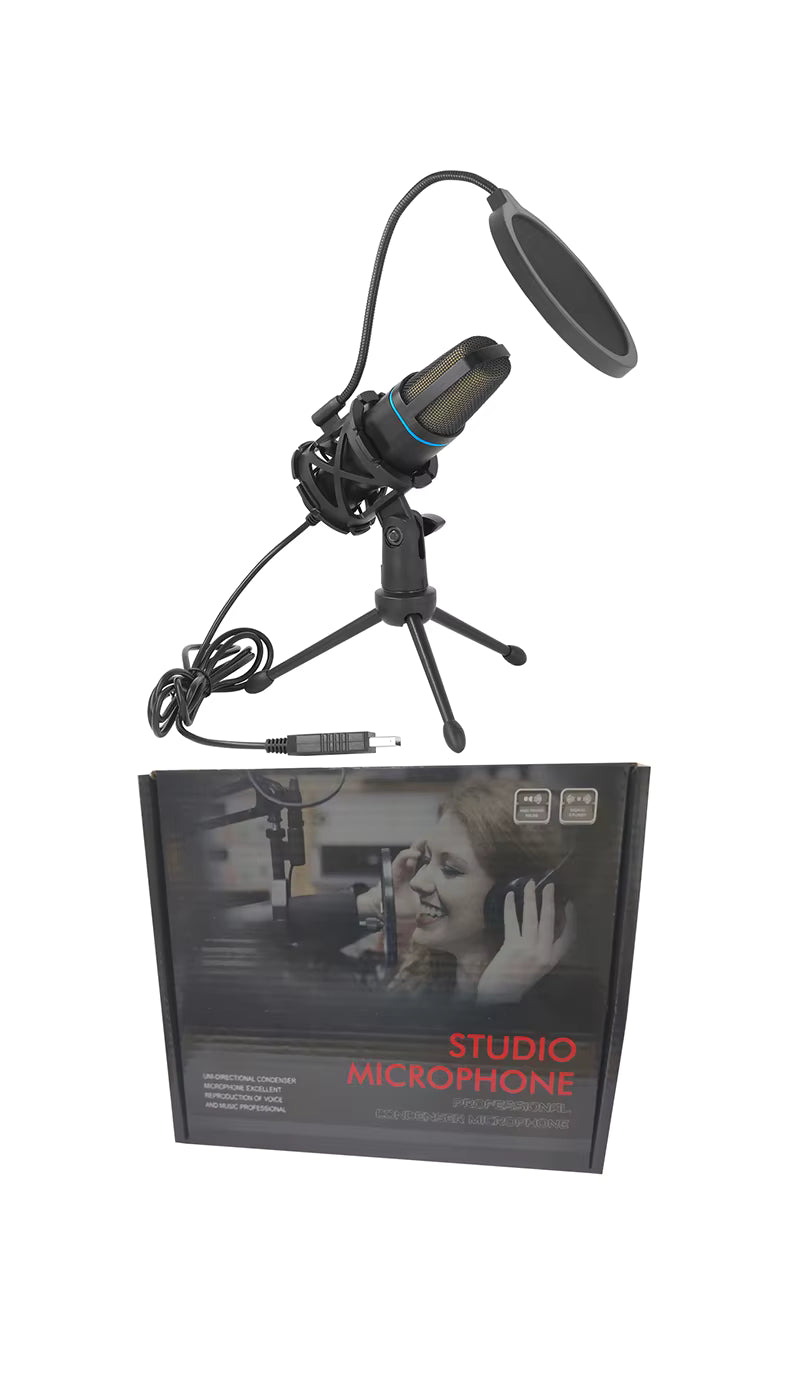 RGB USB Microphone – High Quality Condenser Mic for Gaming, Streaming & Recording
